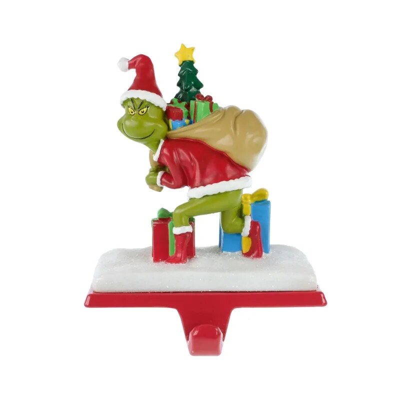 christmas Who Stole Christmas Metal Christmas Stocking Holder, Weighted, Green image 1