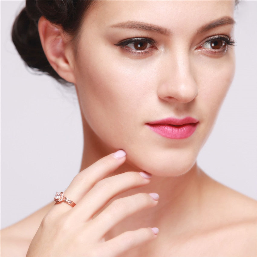 US STOCK 15% Off Uloveido Rose Gold Color Rings for Women Ring Female Anel image 2