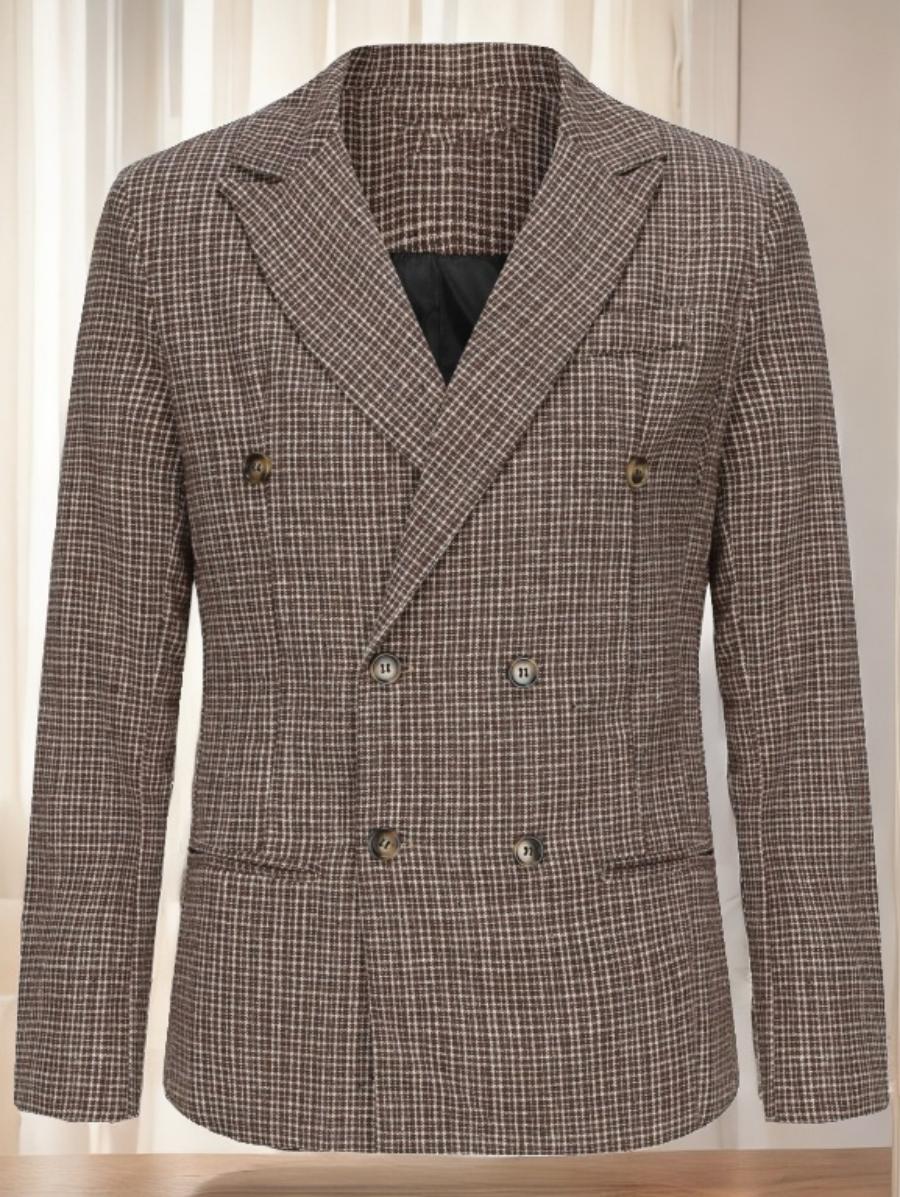 Men's Stylish Casual Blazer Slim Fit Gentleman Business Suit Jacket Versatile S image 4