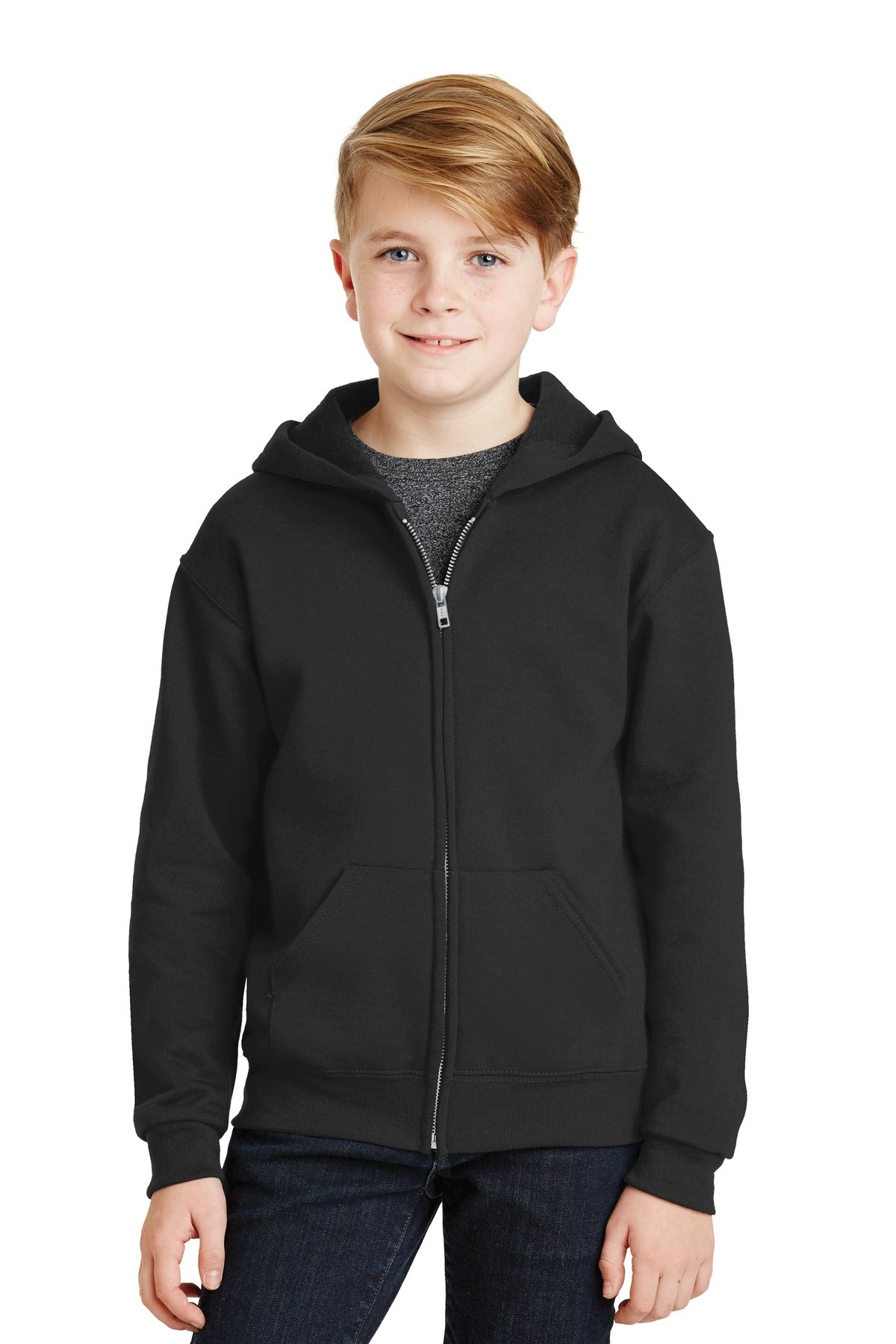 Jerzees® - Youth NuBlend® Full-Zip Hooded Sweatshirt. 993B