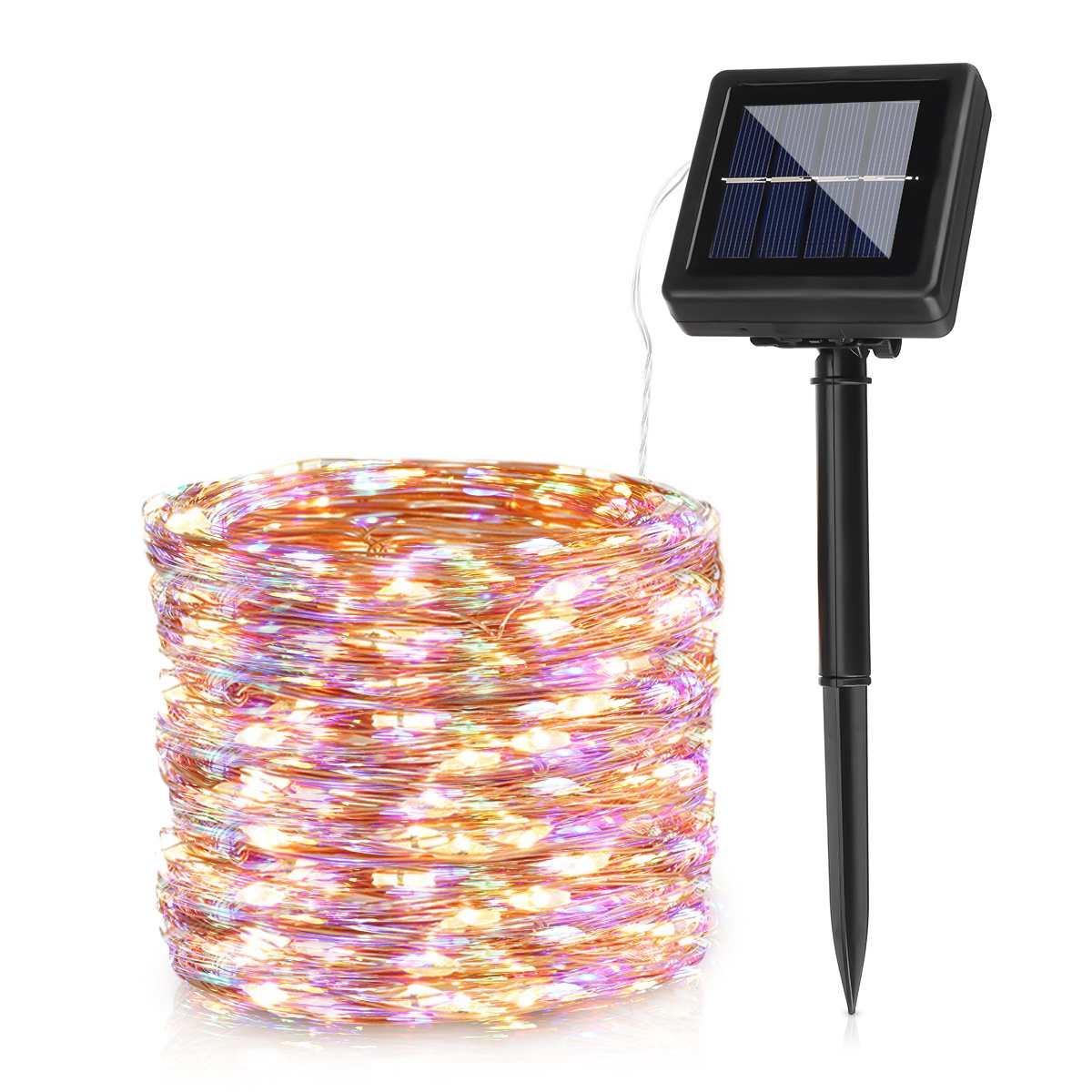 200/100/30LED 22/12/6.5M Solar Powered IP65 Waterproof Fairy String Copper Wire image 2