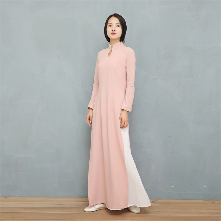 Graceful Dress for Women 2022 News AO Dai Cheongsam Vietnam Style Design Qipao image 1