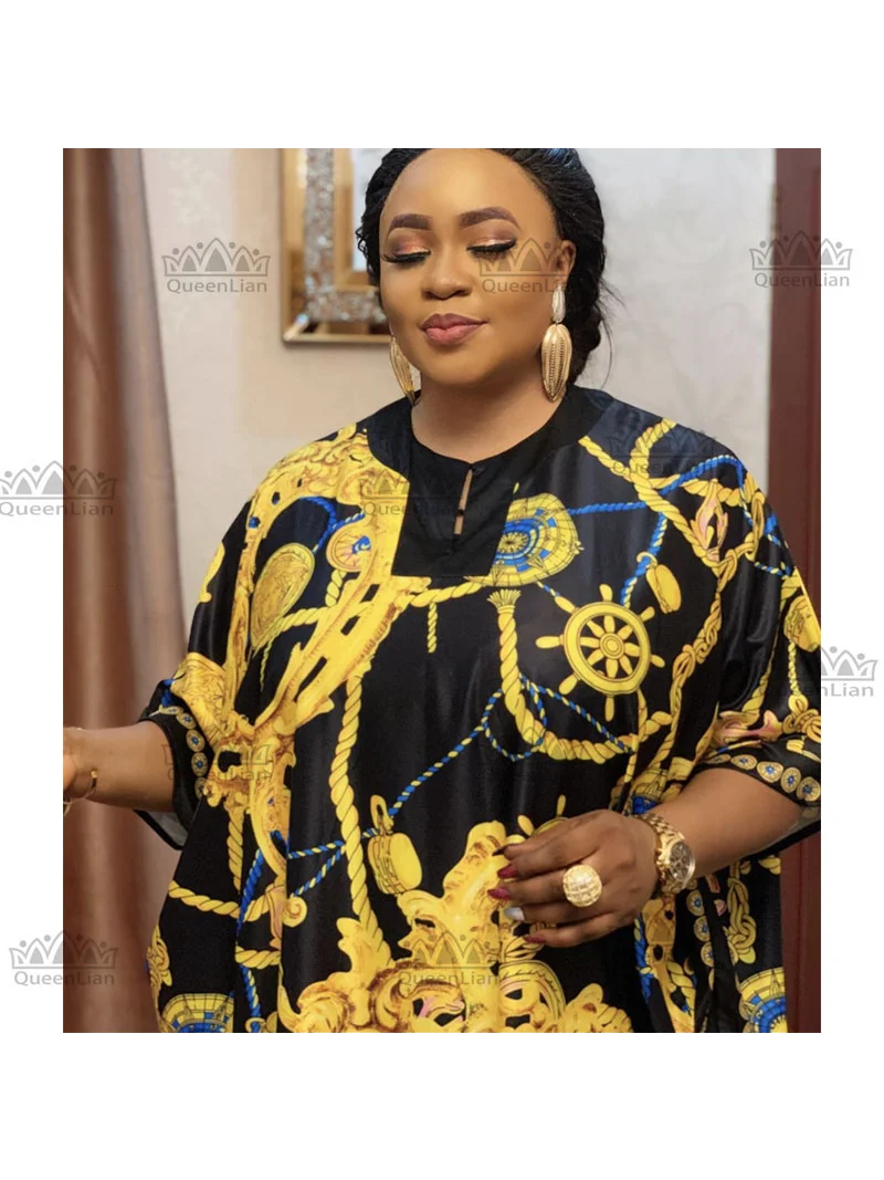 2023 New Fashion Oversize African chiffon Loose Long Dashiki Traditional Party image 0