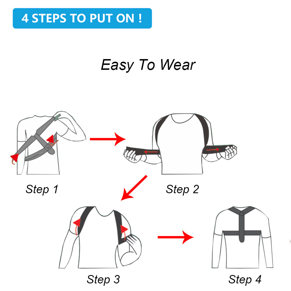 Posture Corrector Clavicle Spine Back Belt Adjustable Unisex Upper Back Shoulde image 4