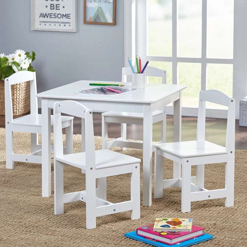 Kids' 5-Piece Table and Chairs Set, Multiple Colors Study Chairs for Students image 4