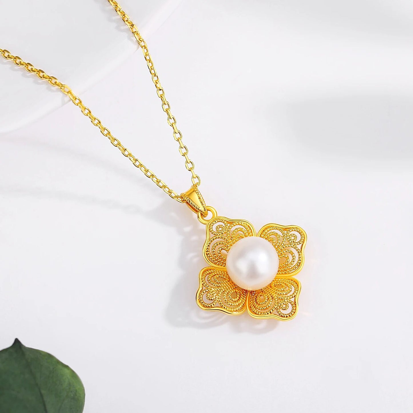 Szjinao Freshwater Pearl Necklace 18k Real Gold 100% Women With Certificate AU image 4