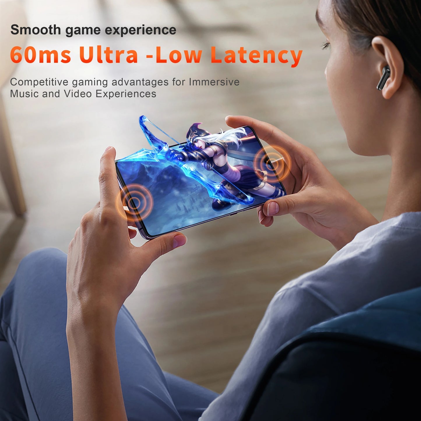 Wireless Headphones,QERE E28,NEW TWS Bluetooth 5.3,HD Microphone,HIFI Earphones image 5
