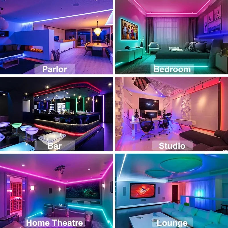 LED Strip Light WIFI Bluetooth Control 5050 RGB Led Lights Flexible Ribbon Luce image 9