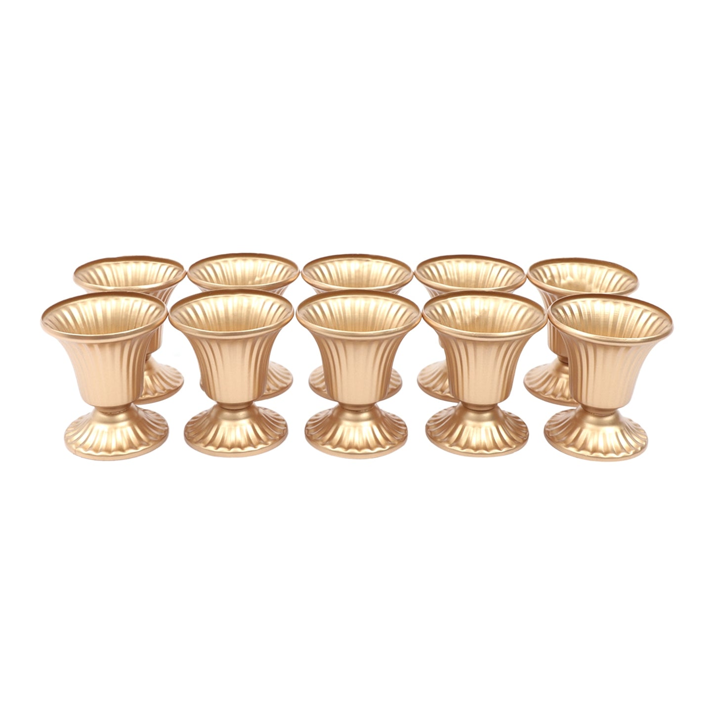 10pcs Creative Golden Flower Trumpet Vases Desktop Wedding Party image 4