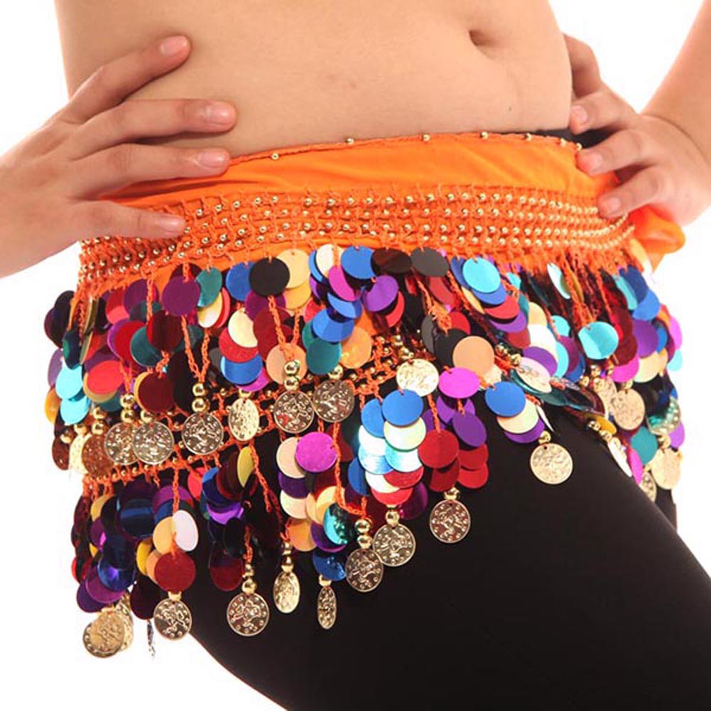 Women Belly Dance Hip Scarf Wrap Belt Dancer Skirt Female Show Costume Accessor image 4