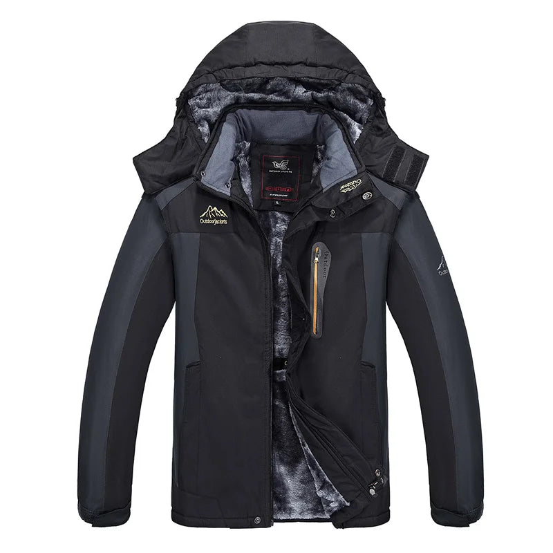 Winter Men Warm Outdoor Jackets Coats Men Waterproof Thick Fleece Jackets Men O image 2