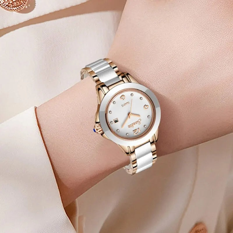 Fashion Women Watch Rose Gold Ladies Bracelet Watches Girl Reloj Mujer 2023 New image 5