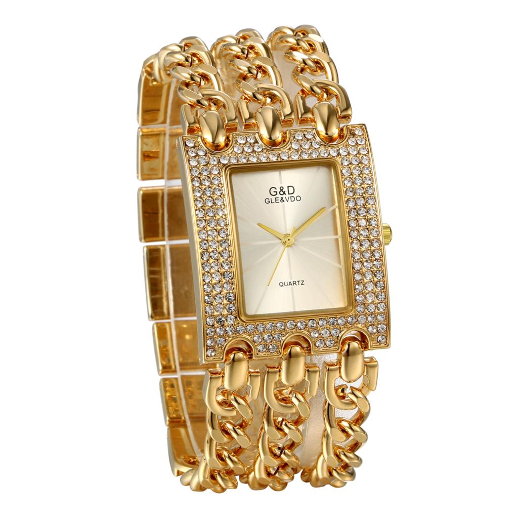LANCARDO New Top Brand Luxury Women's Watches Alloy Clock Lady's Gold image 3