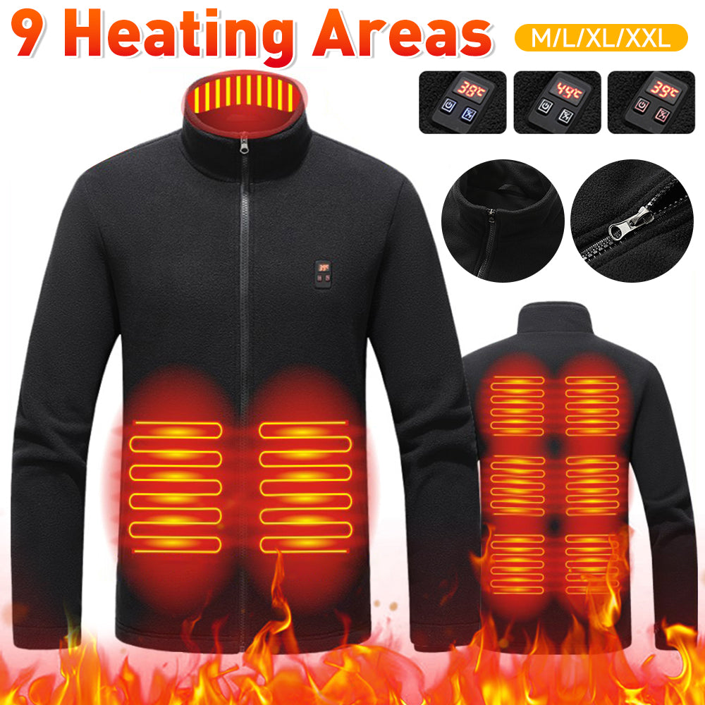 9 Areas Heated Jackets USB Charging 3 Gear Temperature Self Heating Jacket Body image 1