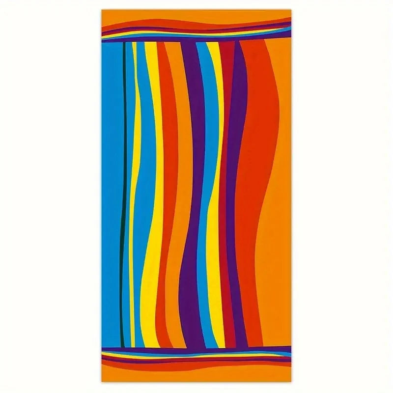 1/4Pcs Extra Large Striped 35"x70" Beach Towel - Quick-Dry, For Travel, Yoga, Camping, Swimming - Perfect Bathroom Towels