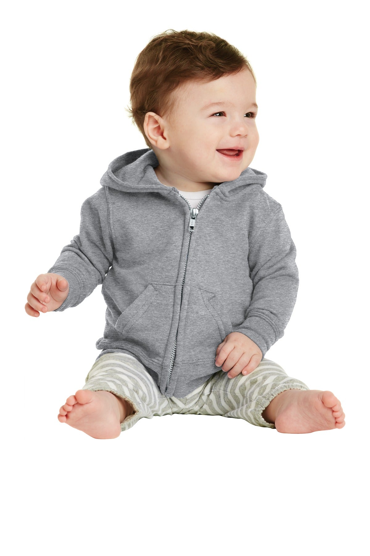 Port & Coâ„¢ Infant Core Fleece Full-Zip Hooded Sweatshirt. CAR78IZH