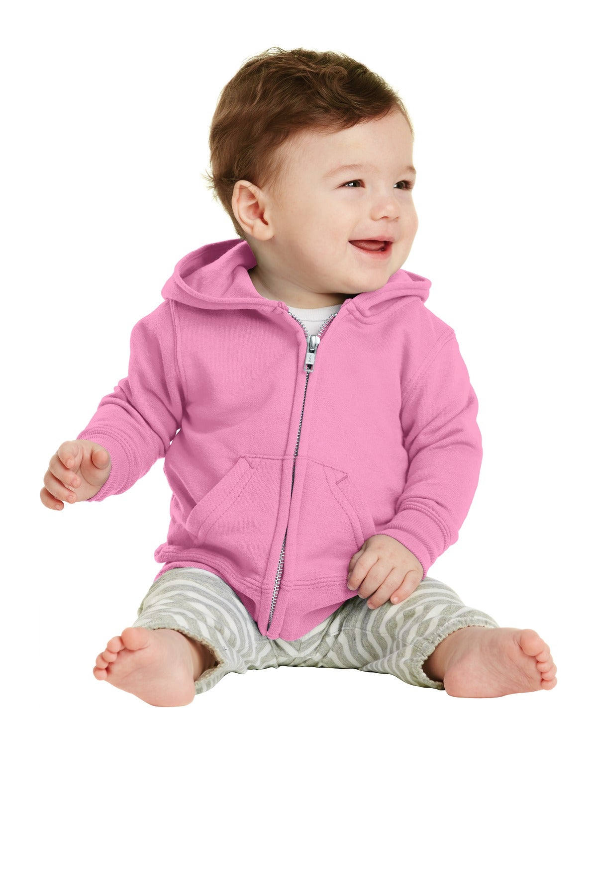 Port & Coâ„¢ Infant Core Fleece Full-Zip Hooded Sweatshirt. CAR78IZH