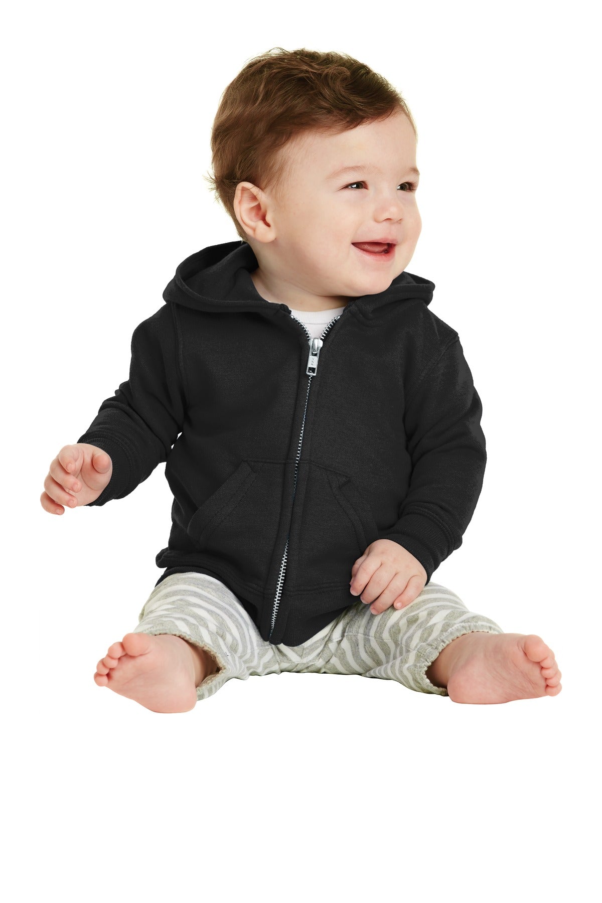Port & Coâ„¢ Infant Core Fleece Full-Zip Hooded Sweatshirt. CAR78IZH