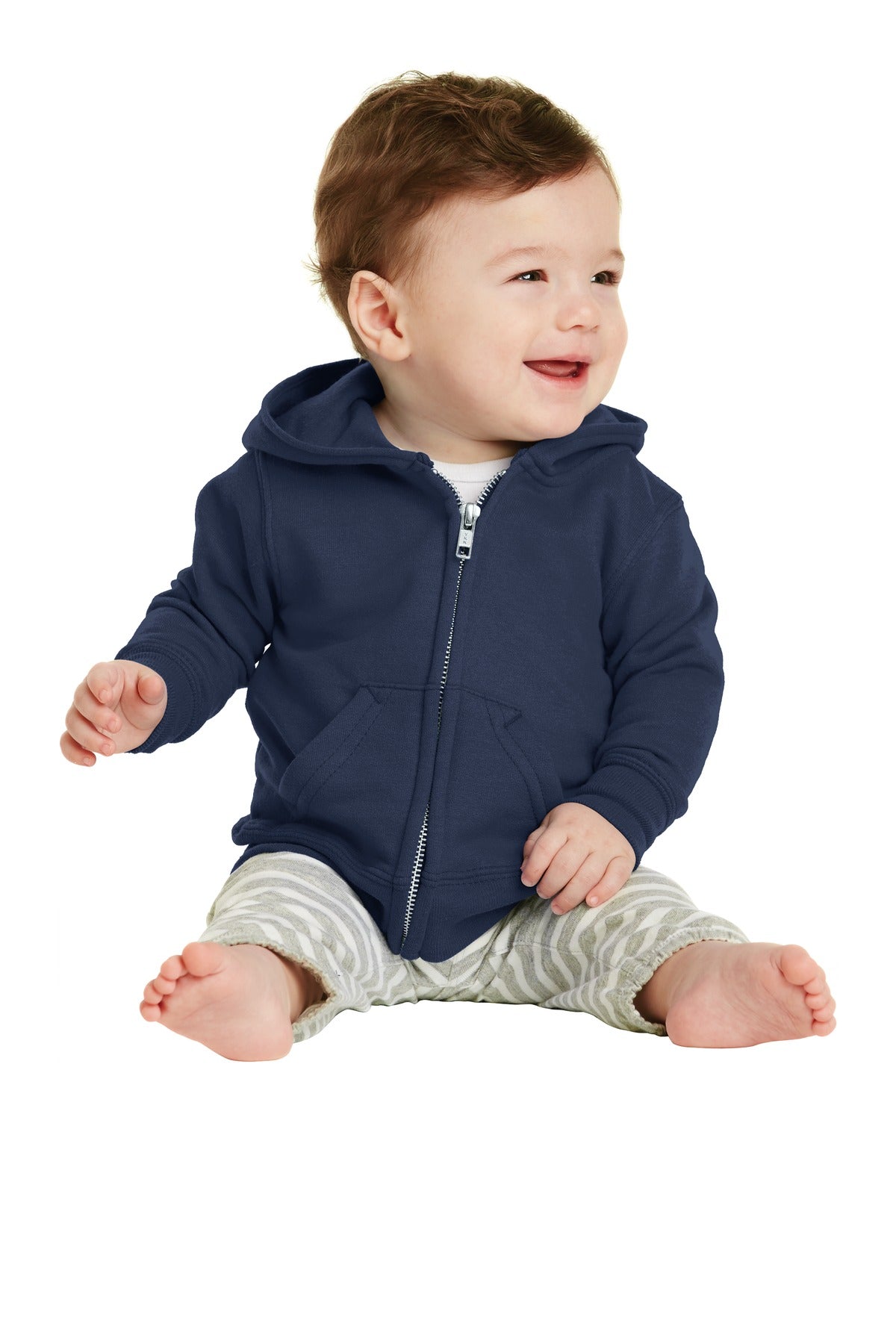 Port & Coâ„¢ Infant Core Fleece Full-Zip Hooded Sweatshirt. CAR78IZH