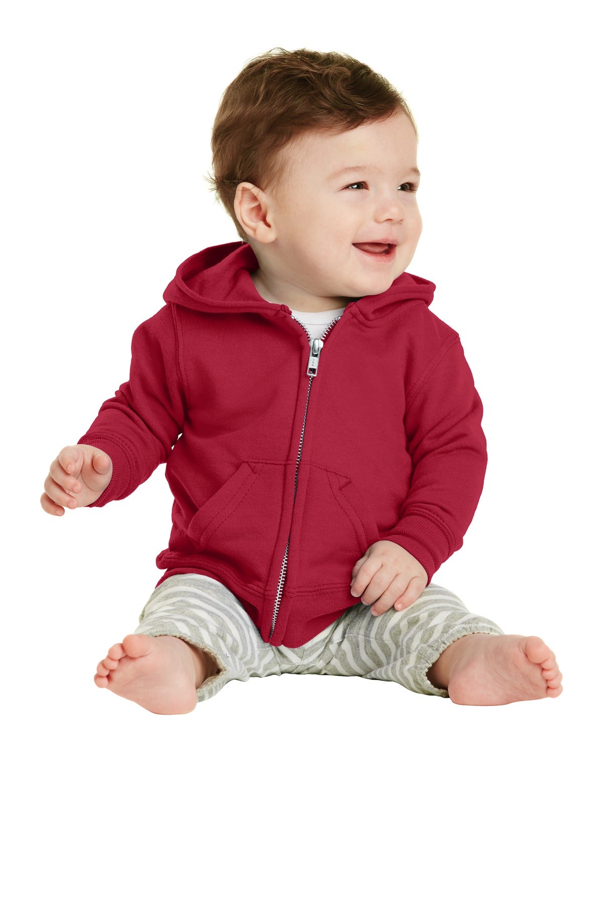 Port & Coâ„¢ Infant Core Fleece Full-Zip Hooded Sweatshirt. CAR78IZH