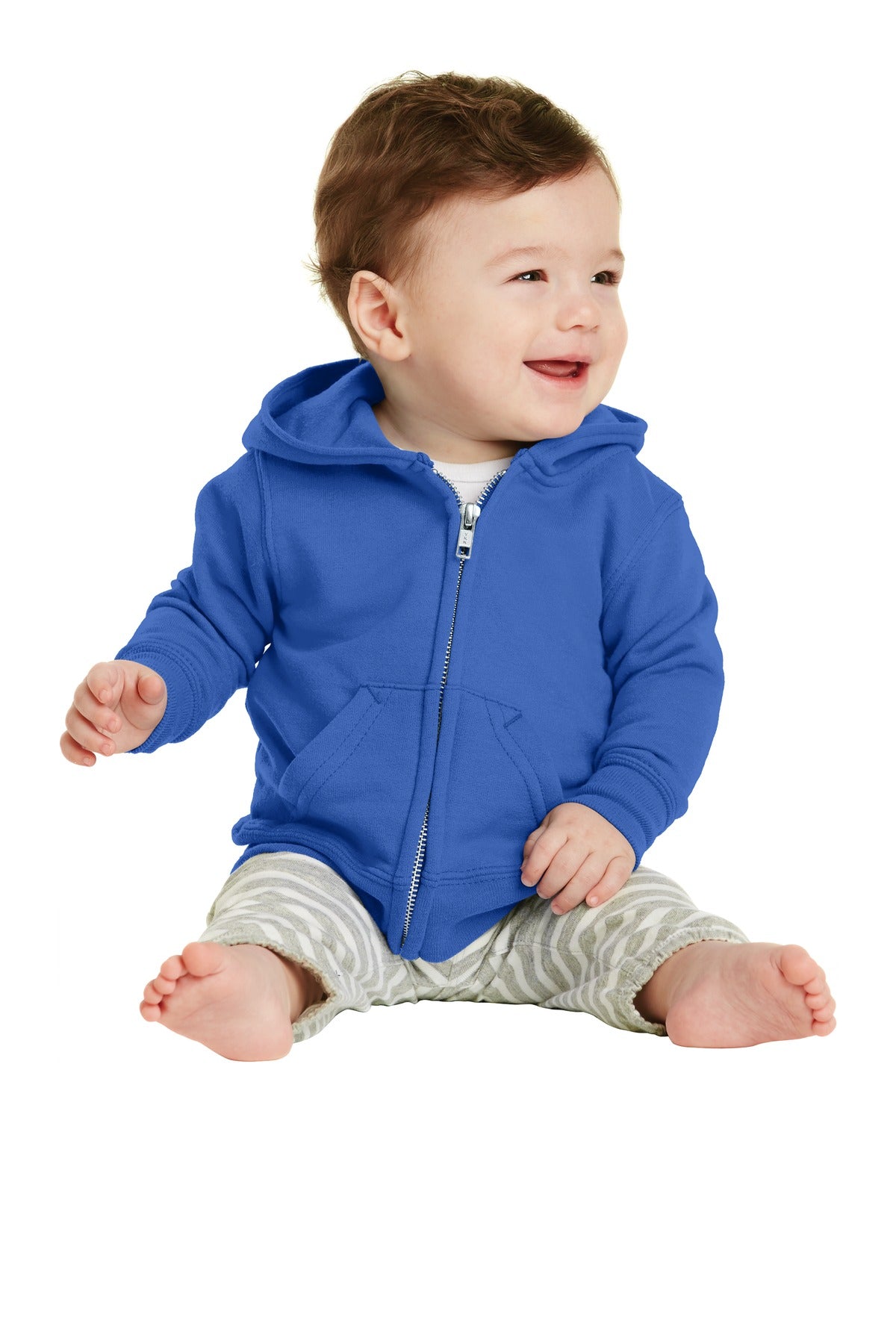 Port & Coâ„¢ Infant Core Fleece Full-Zip Hooded Sweatshirt. CAR78IZH