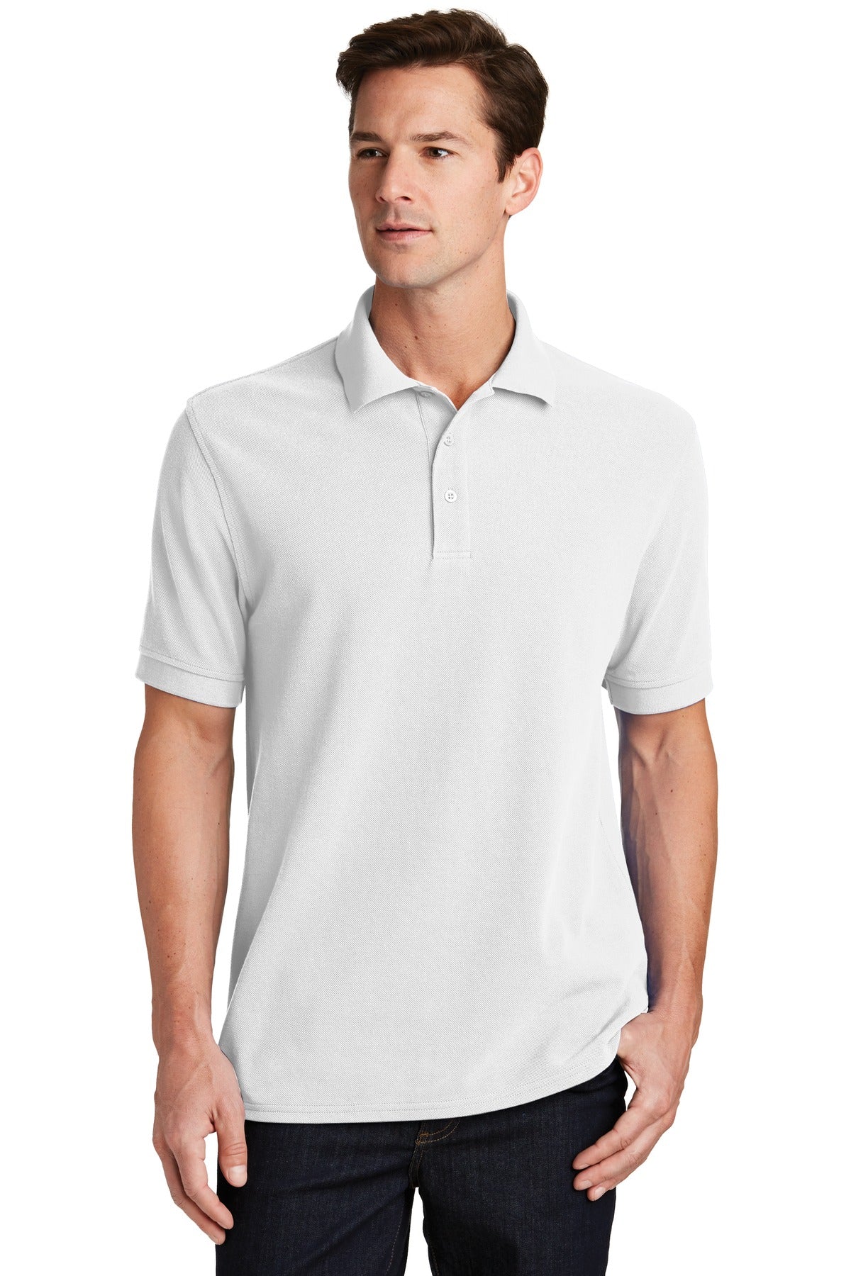 Port & Coâ„¢ Combed Ring Spun Pique Polo. KP1500