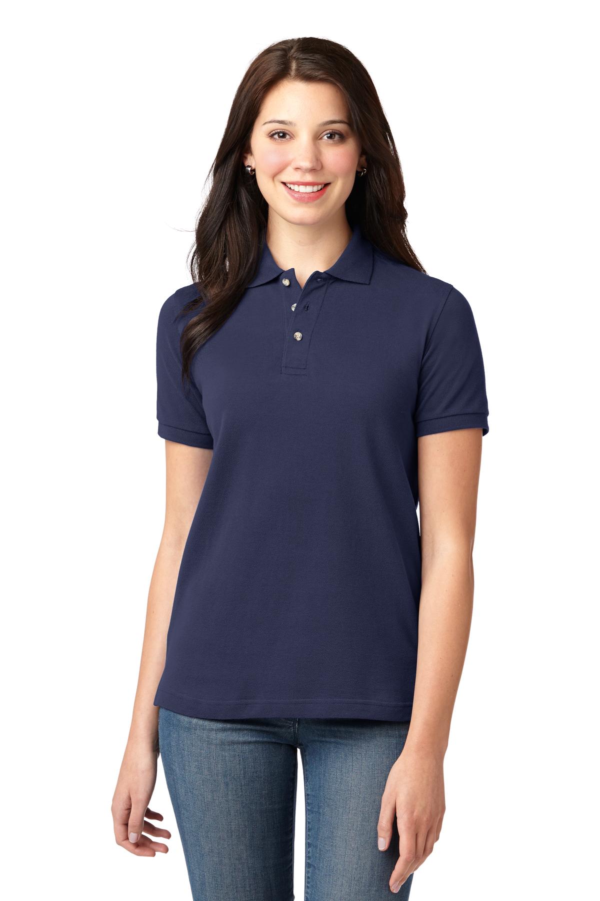 Port Authority® Women's Heavyweight Cotton Pique Polo. L420