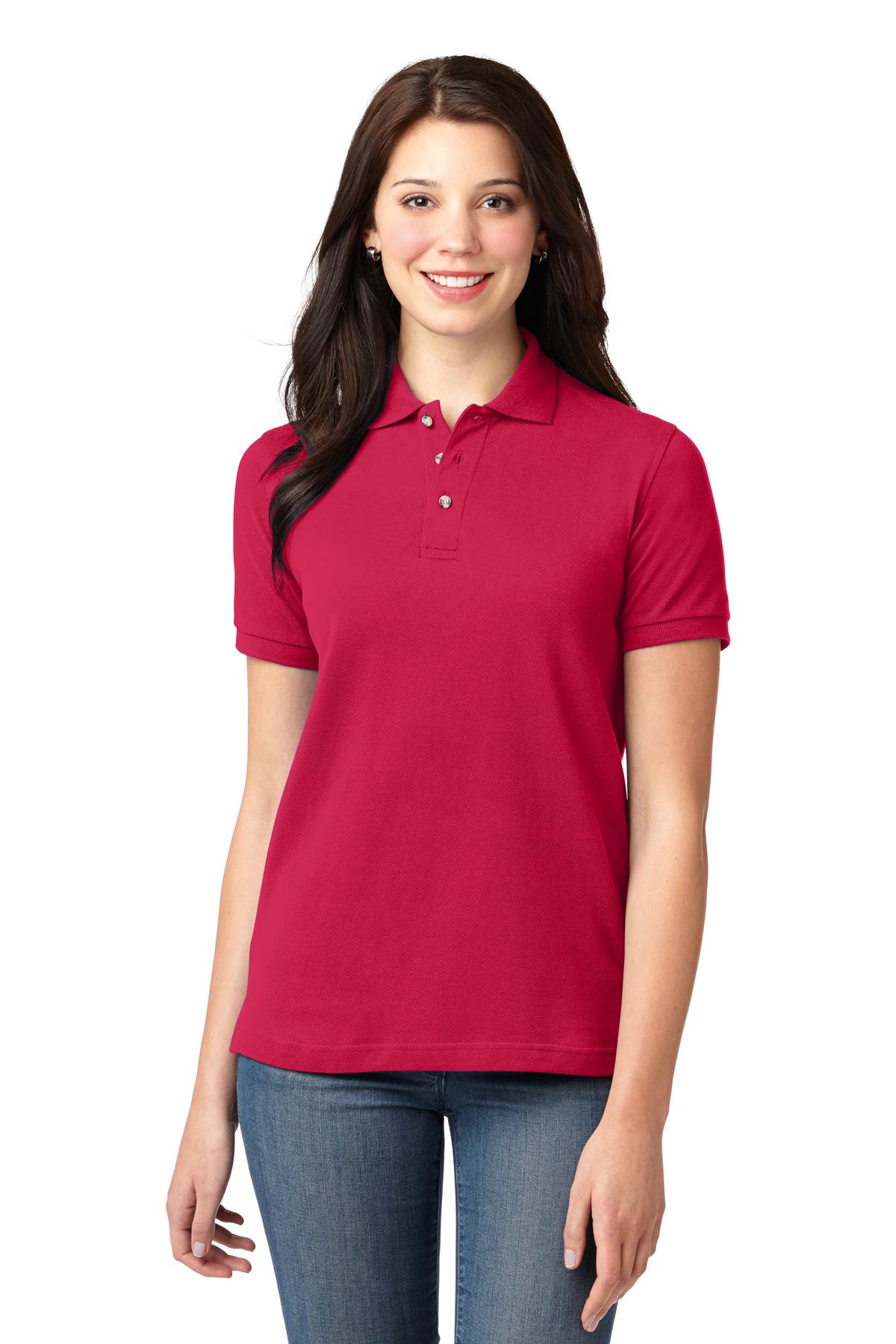 Port Authority® Women's Heavyweight Cotton Pique Polo. L420