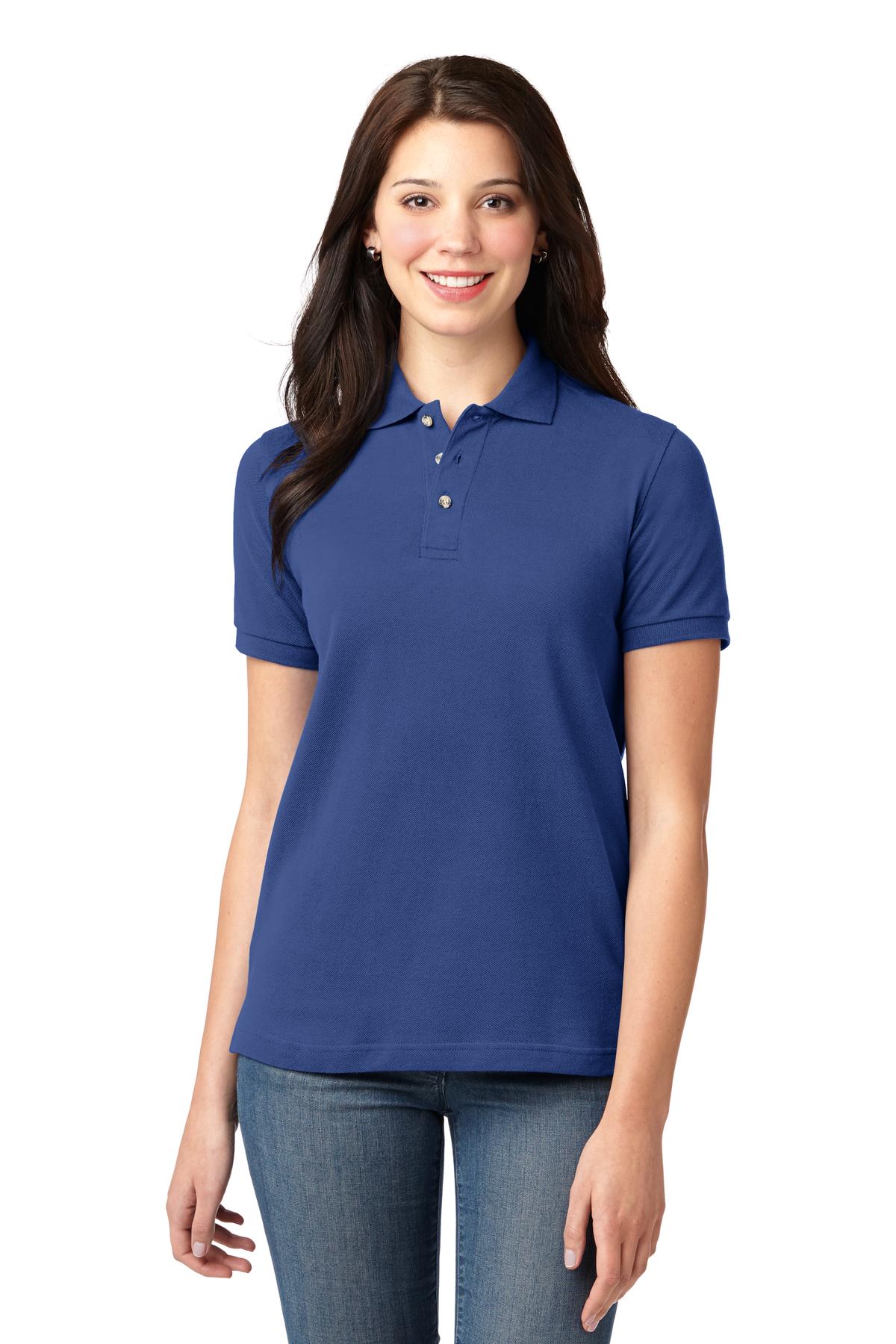 Port Authority® Women's Heavyweight Cotton Pique Polo. L420