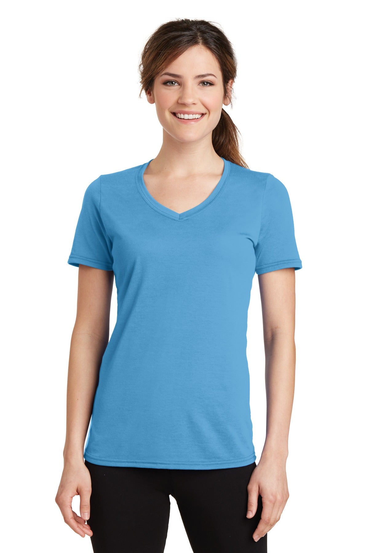 Port & Coâ„¢ Women's Performance Blend V-Neck Tee. LPC381V