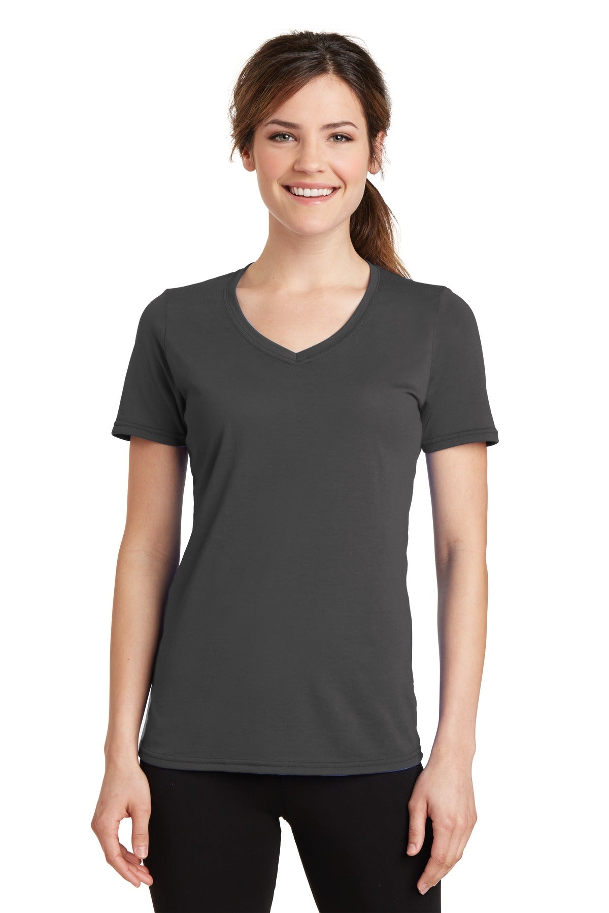Port & Coâ„¢ Women's Performance Blend V-Neck Tee. LPC381V