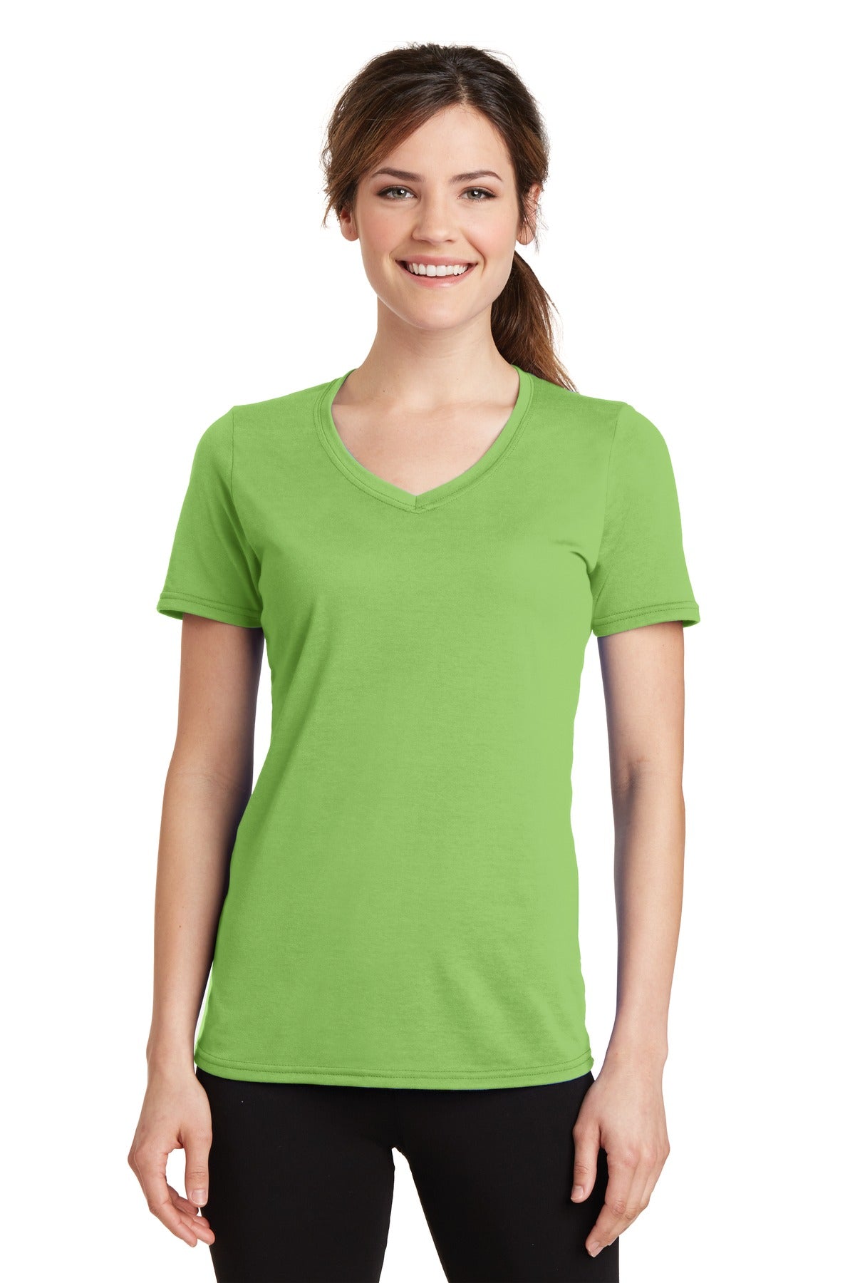 Port & Coâ„¢ Women's Performance Blend V-Neck Tee. LPC381V