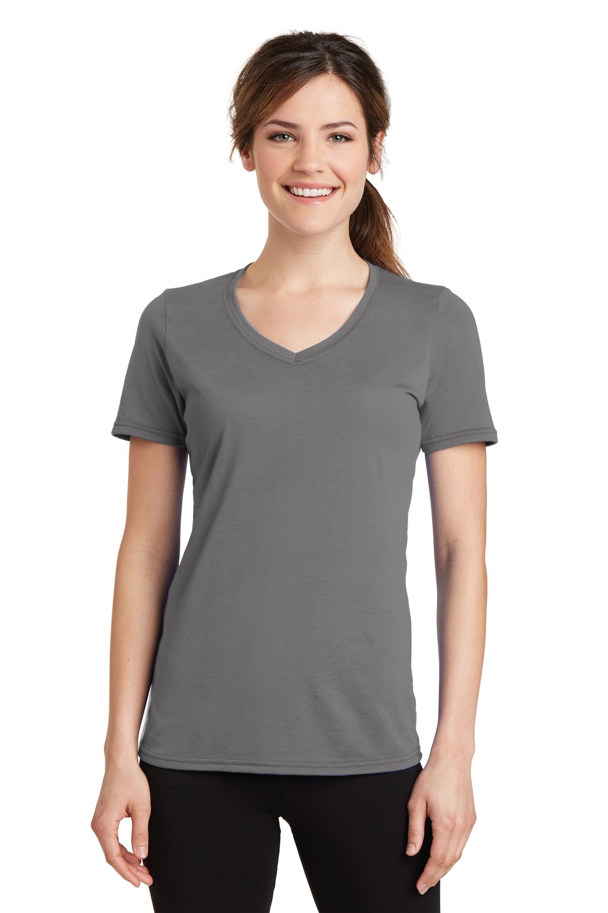 Port & Coâ„¢ Women's Performance Blend V-Neck Tee. LPC381V