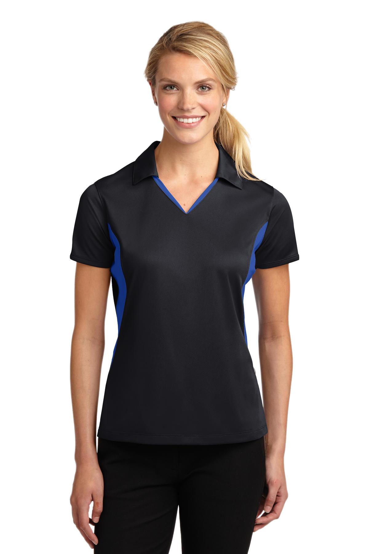 Sport-Tek® Women's Side Blocked Micropique Sport-Wick® Polo. LST655