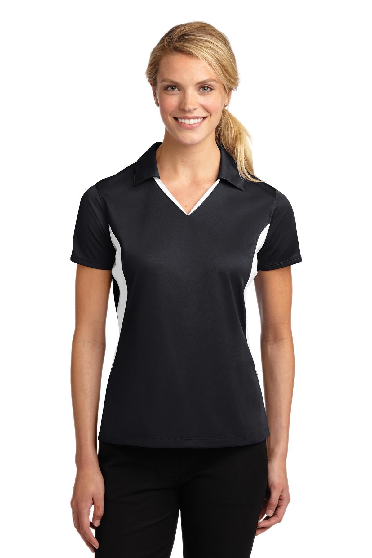 Sport-Tek® Women's Side Blocked Micropique Sport-Wick® Polo. LST655