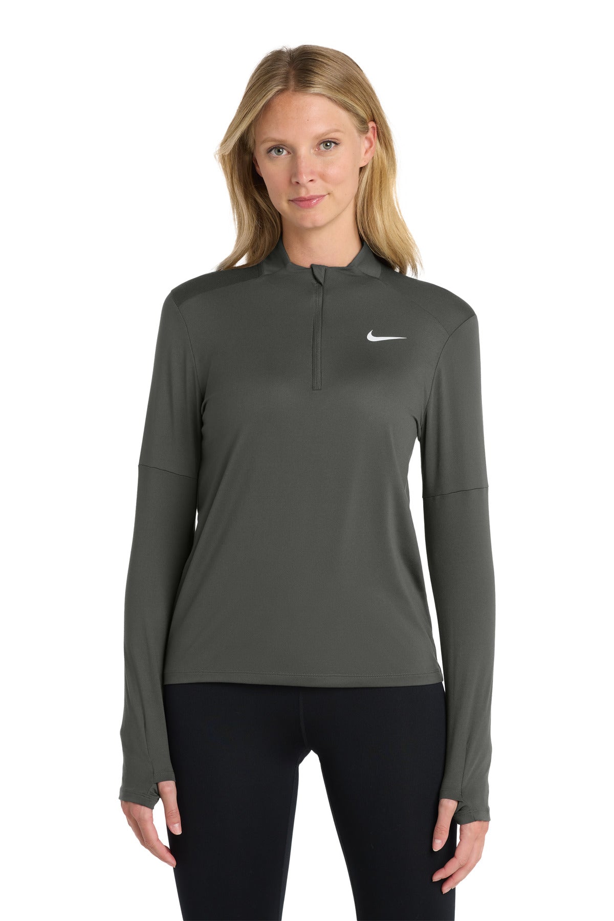 بلوزة Nike النسائية Dri-FIT Element بسحاب نصفي NKDH4951