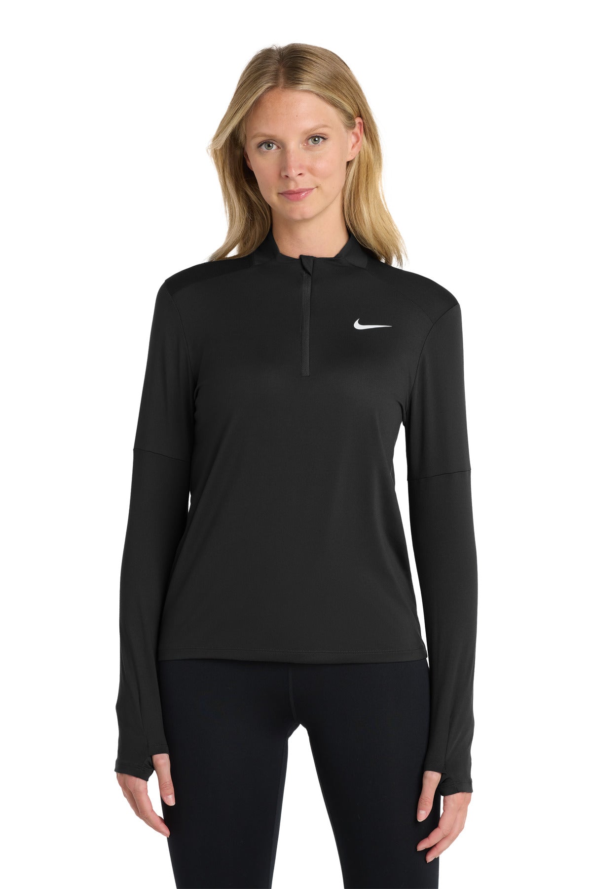 بلوزة Nike النسائية Dri-FIT Element بسحاب نصفي NKDH4951