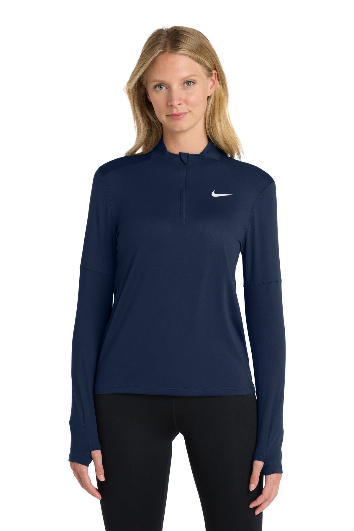 بلوزة Nike النسائية Dri-FIT Element بسحاب نصفي NKDH4951