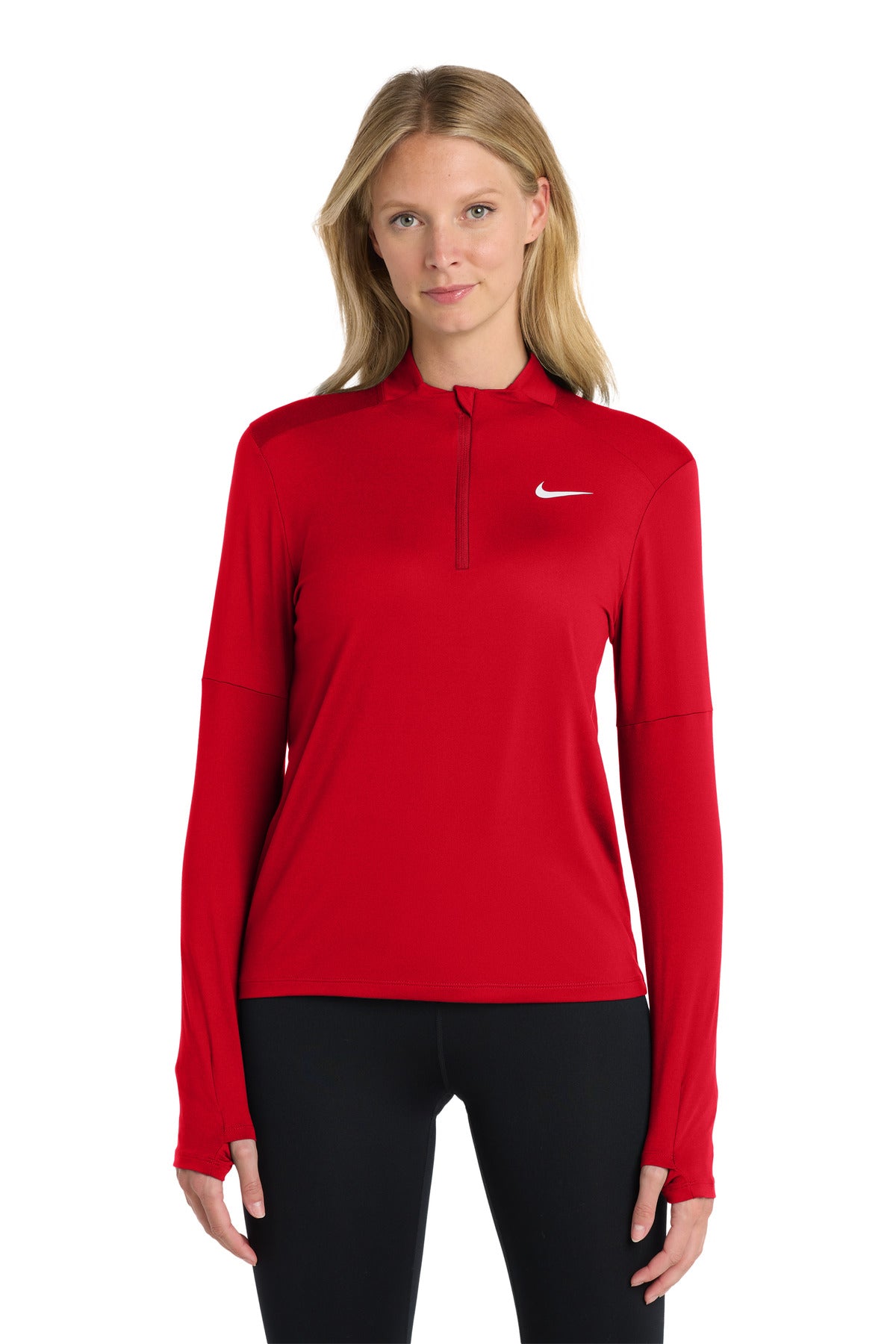 بلوزة Nike النسائية Dri-FIT Element بسحاب نصفي NKDH4951