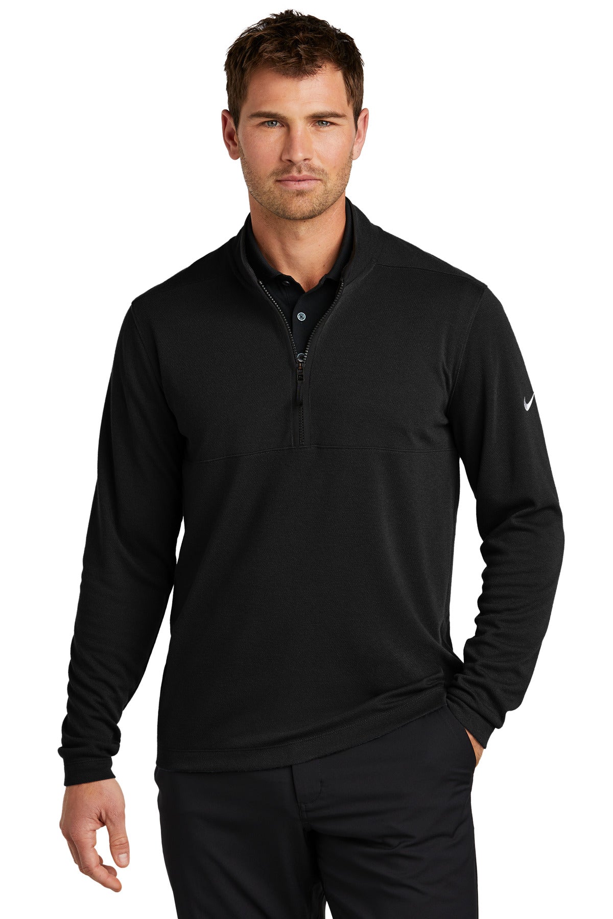 Traje de baño Nike texturizado con media cremallera NKDX6702