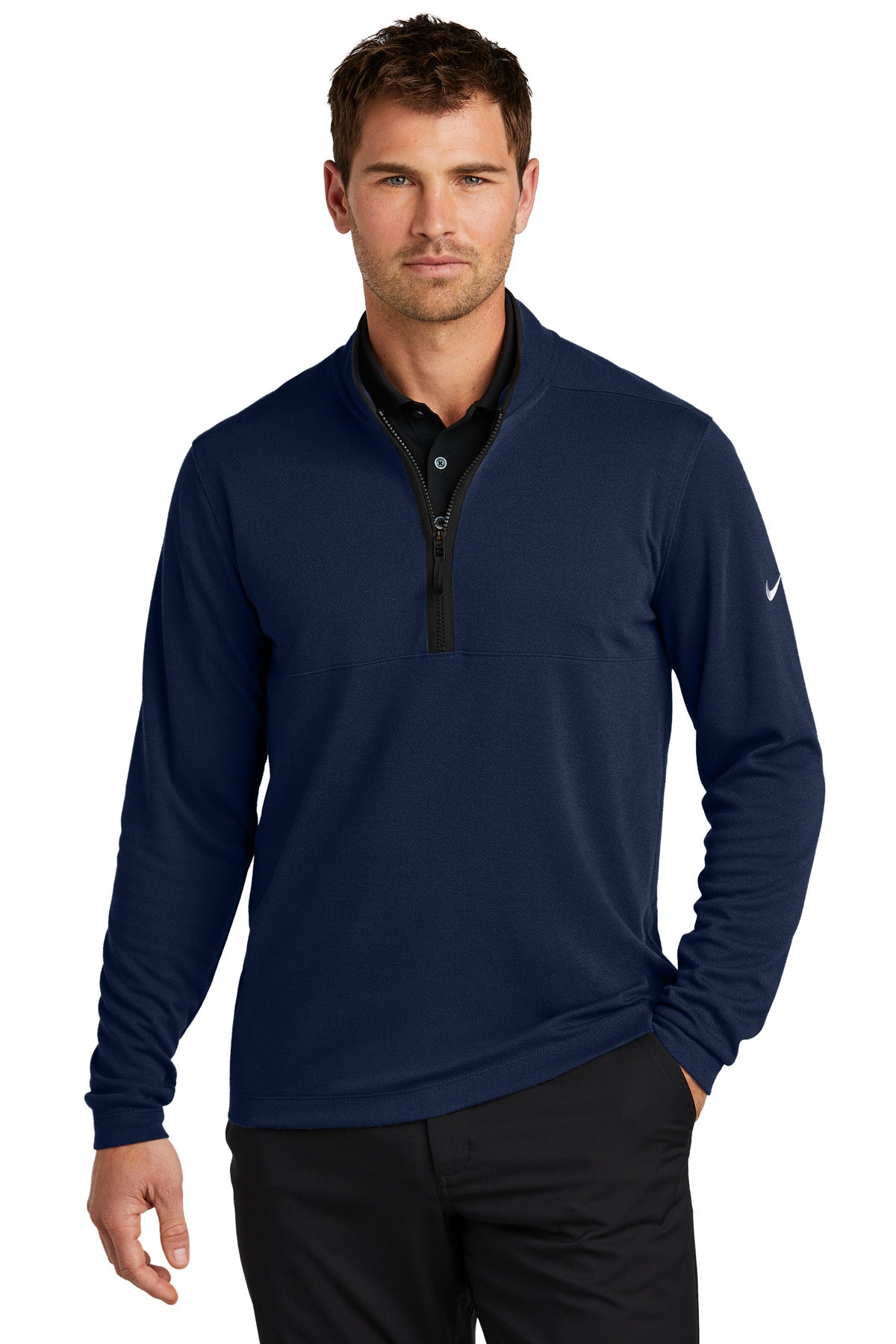 Traje de baño Nike texturizado con media cremallera NKDX6702