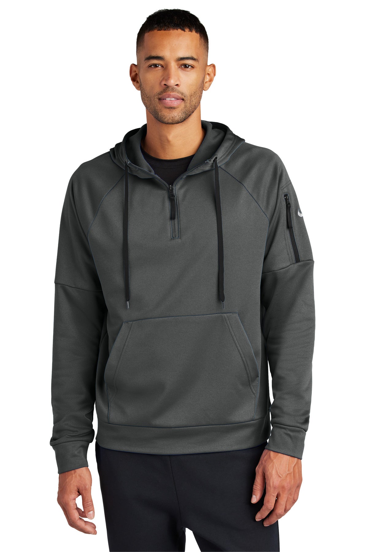 Sudadera con capucha Nike Therma-FIT de polar con bolsillo y cremallera de 1/4 NKFD9742