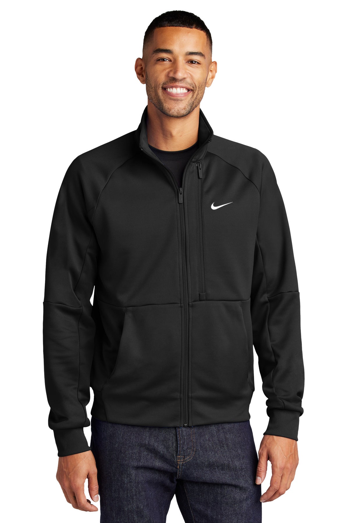 Chaqueta Nike con cremallera completa y logo en el pecho NKFD9891