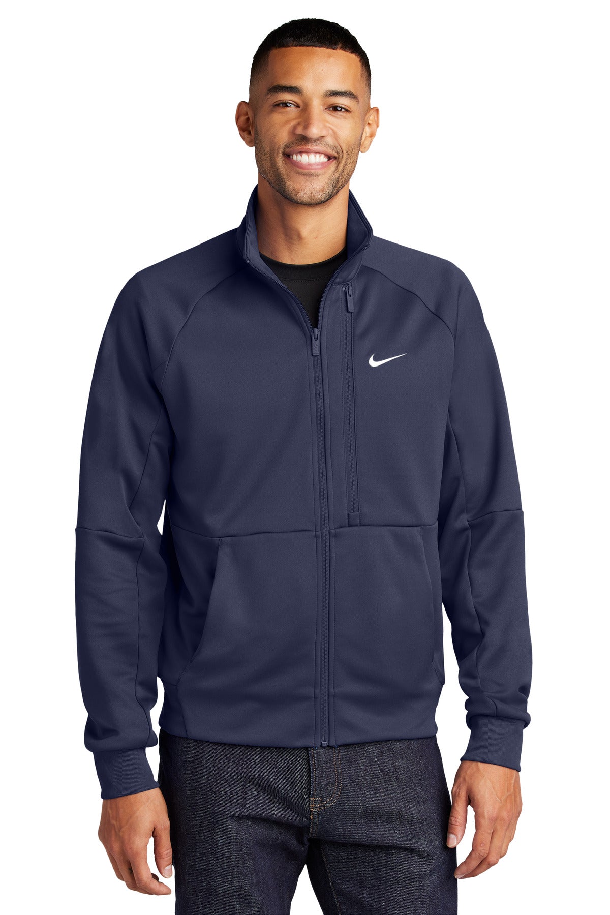 Chaqueta Nike con cremallera completa y logo en el pecho NKFD9891