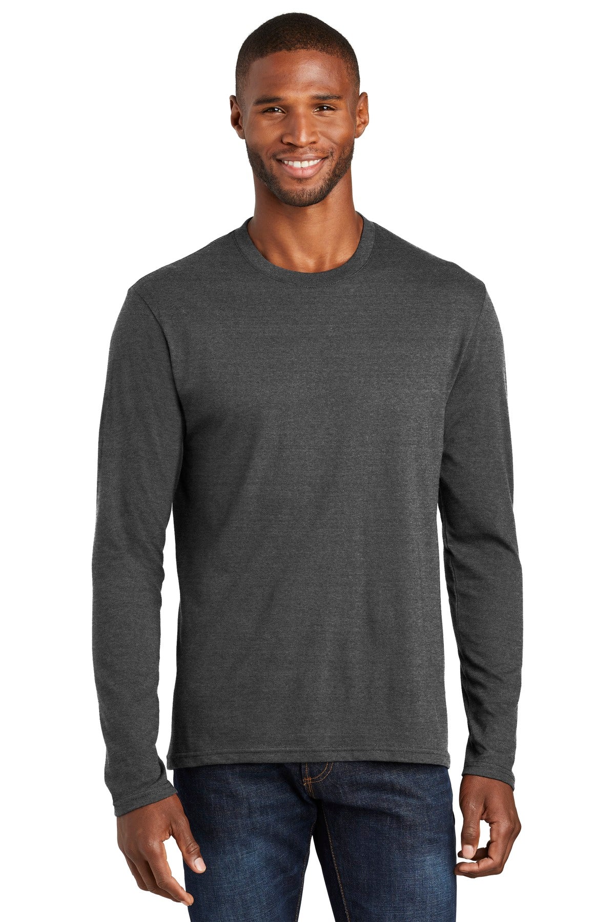 Port & Coâ„¢ Long Sleeve Fan Favorite â„¢ Blend Tee. PC455LS