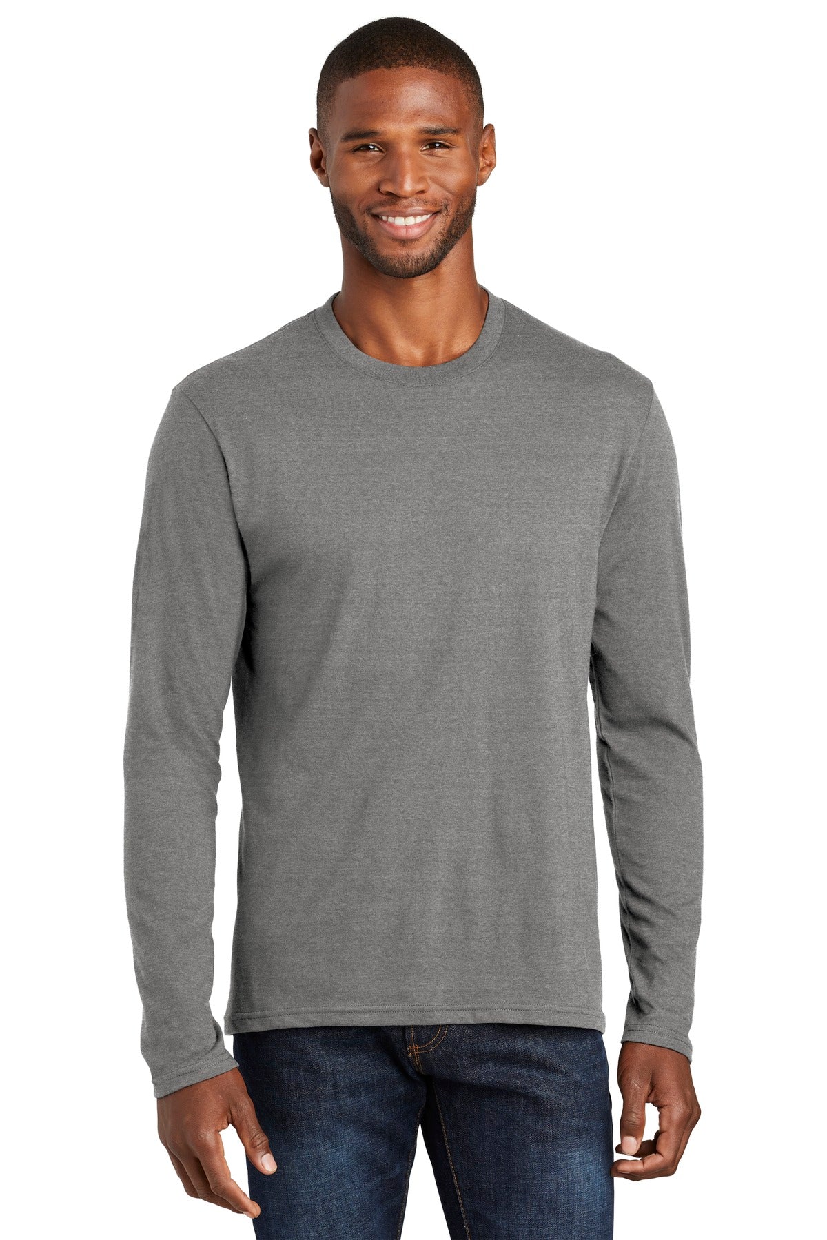 Port & Coâ„¢ Long Sleeve Fan Favorite â„¢ Blend Tee. PC455LS