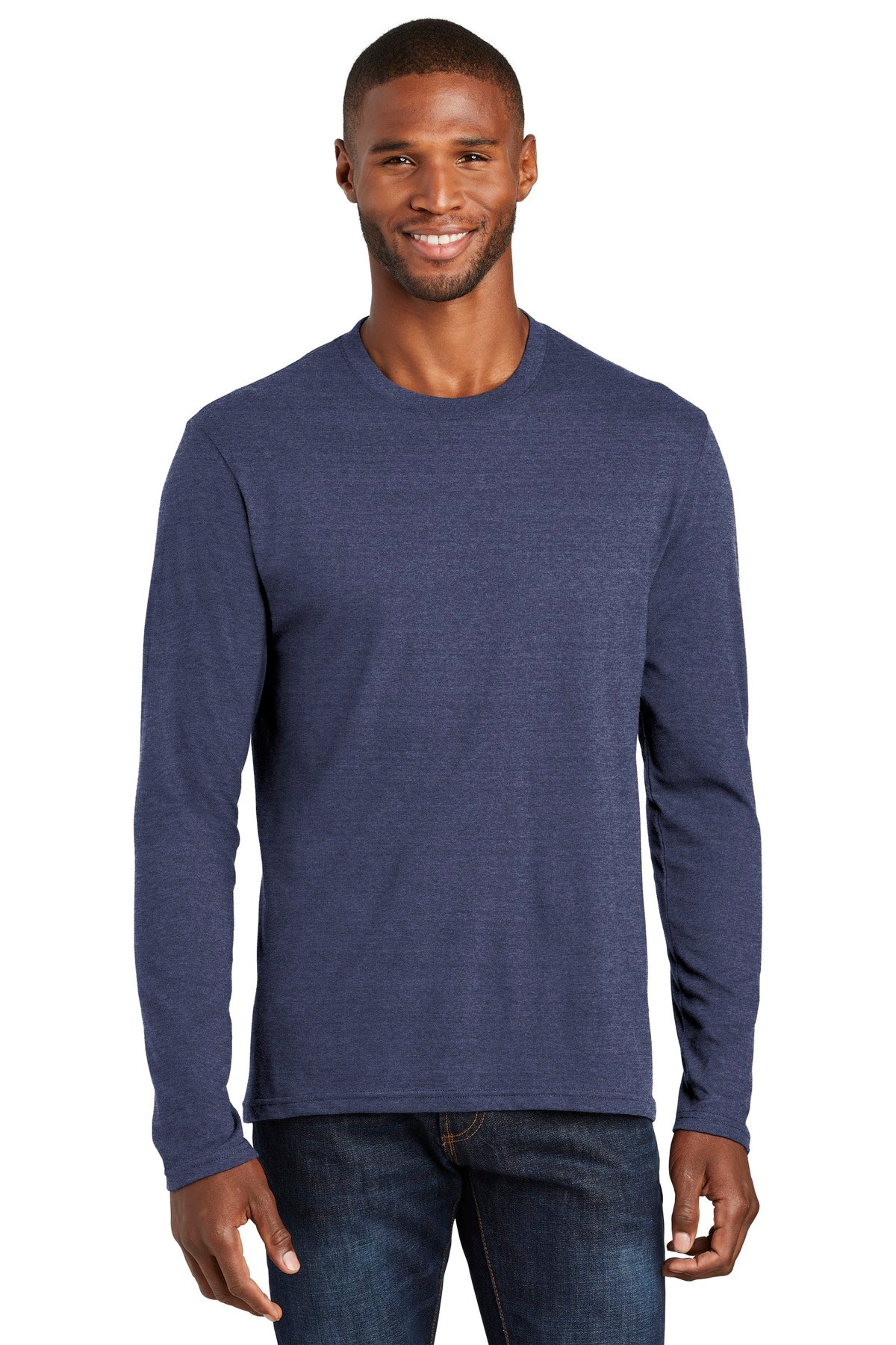 Port & Coâ„¢ Long Sleeve Fan Favorite â„¢ Blend Tee. PC455LS
