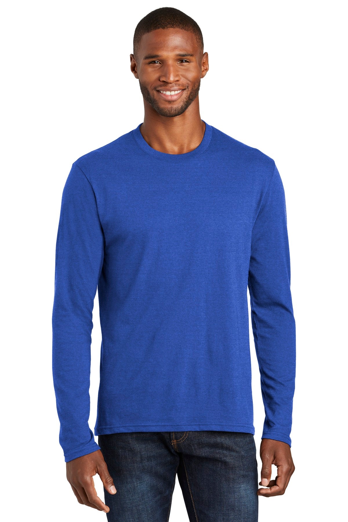 Port & Coâ„¢ Long Sleeve Fan Favorite â„¢ Blend Tee. PC455LS