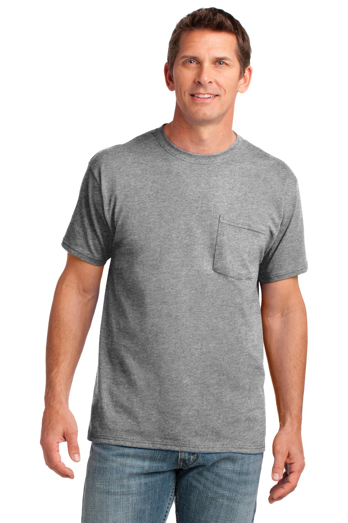 Port & Coâ„¢ Core Cotton Pocket Tee. PC54P