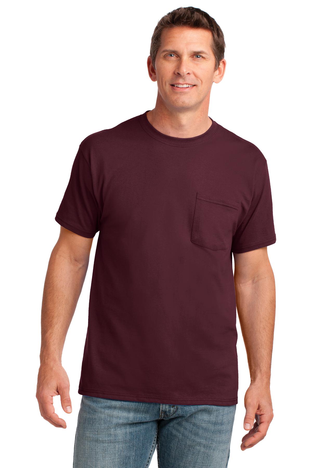 Port & Coâ„¢ Core Cotton Pocket Tee. PC54P